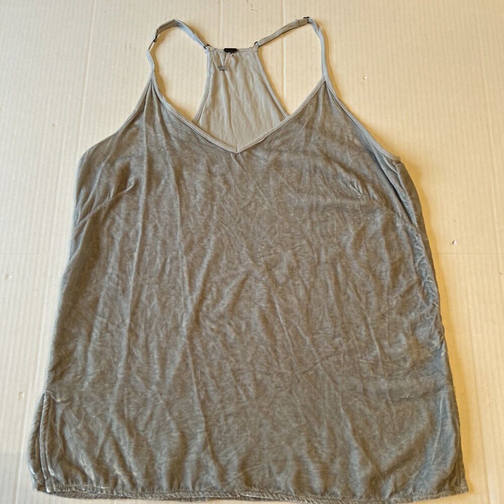 YFB YOUNG FABULOUS & BROKE Velour Gray Camisole Top GOOD